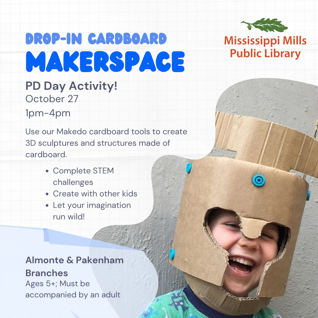 Oct. 27 - PD day fun, Almonte branch - Mississippi Mills Public Library